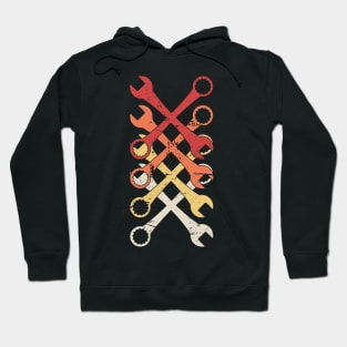 Retro Vintage Wrench Design Hoodie